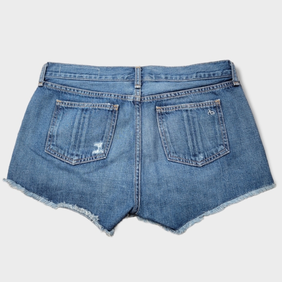 RAG & BONE CUTOFF JOHNNY DENIM SHORTS, SIZE 27 - Picture 2 of 8